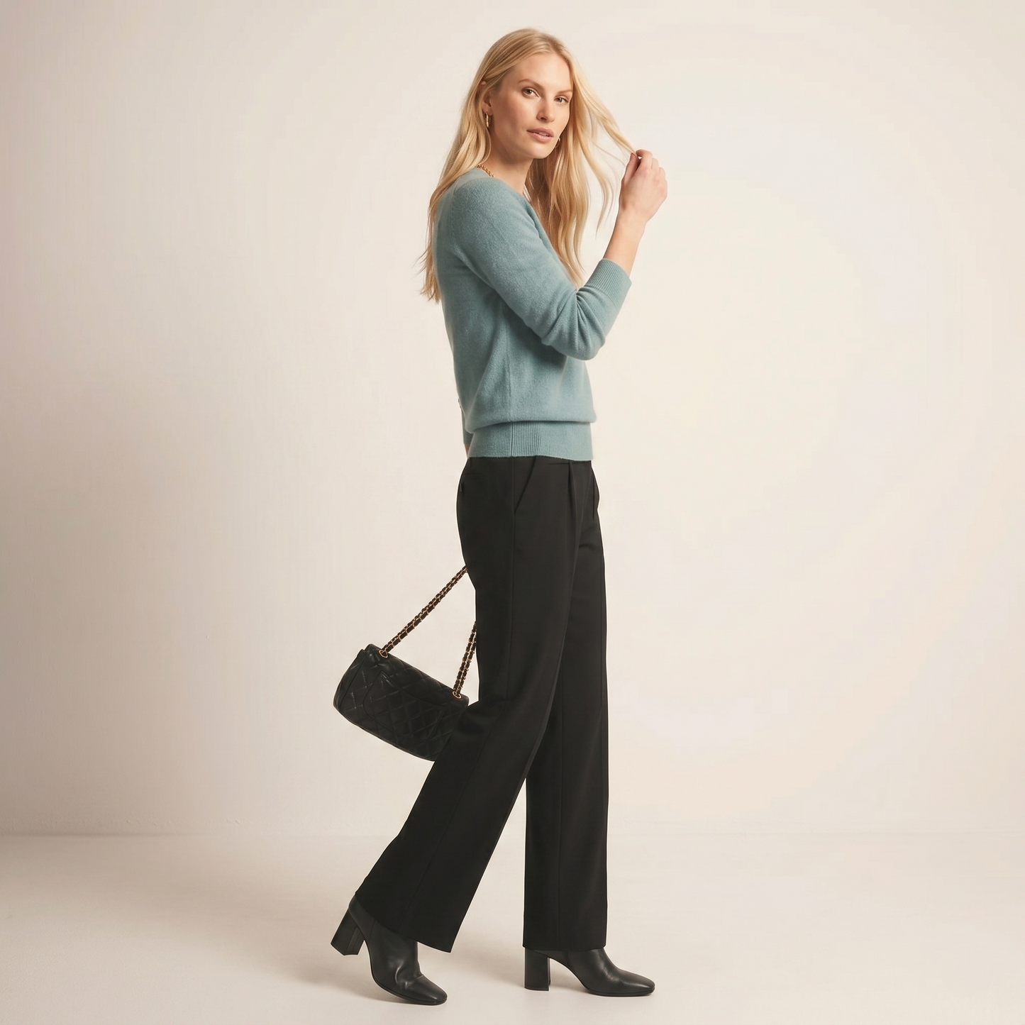 V-Neck Himalayan Cashmere Sweater For Women