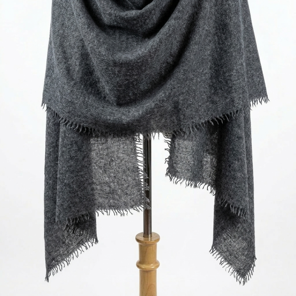 Pure 16-Micron Handknitted Cashmere Pashmina Shawl