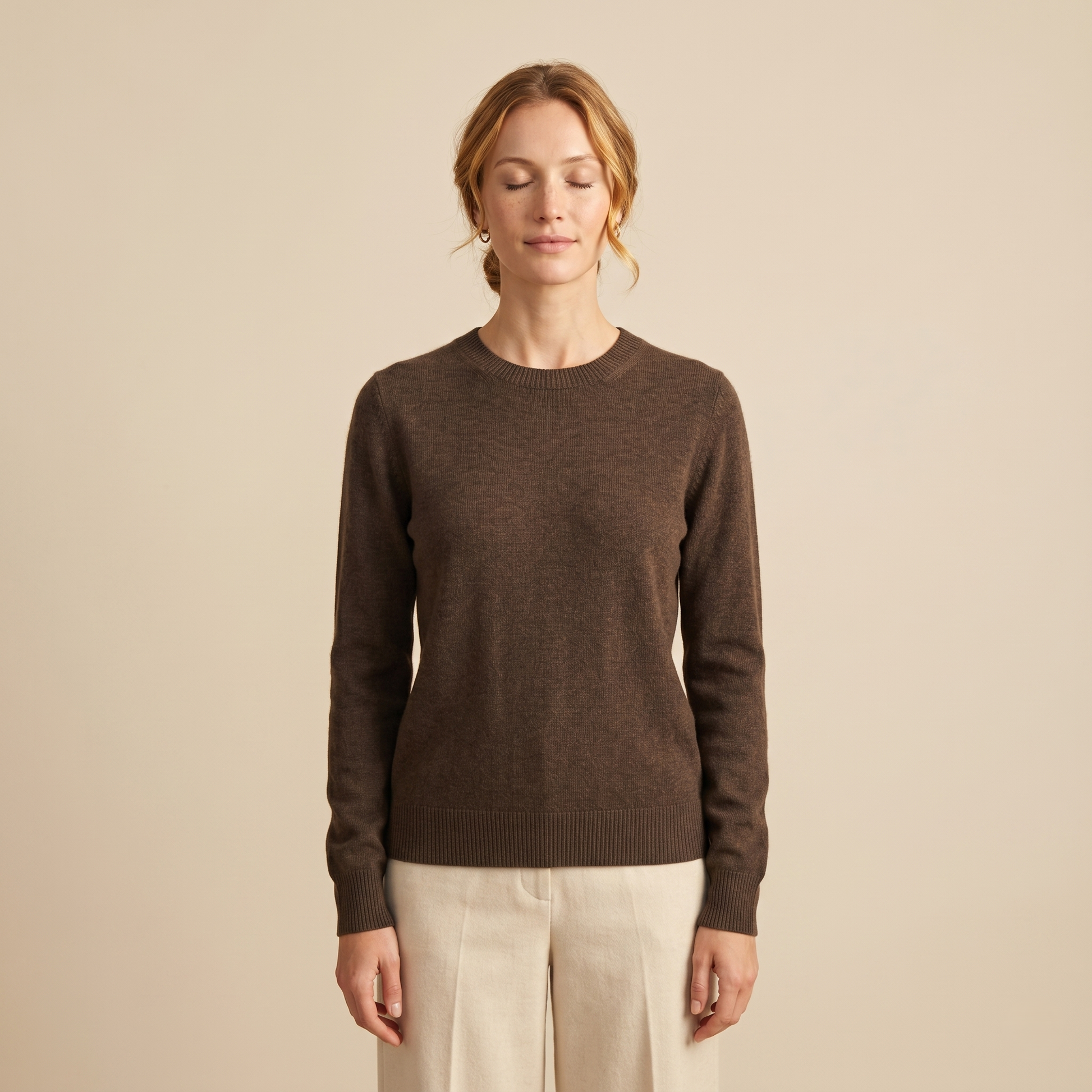 Himalayan Cashmere Original Crewneck Sweater For Women