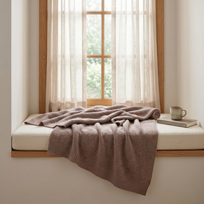 Heirloom Honeycomb Pure Himalayan Cashmere Throw