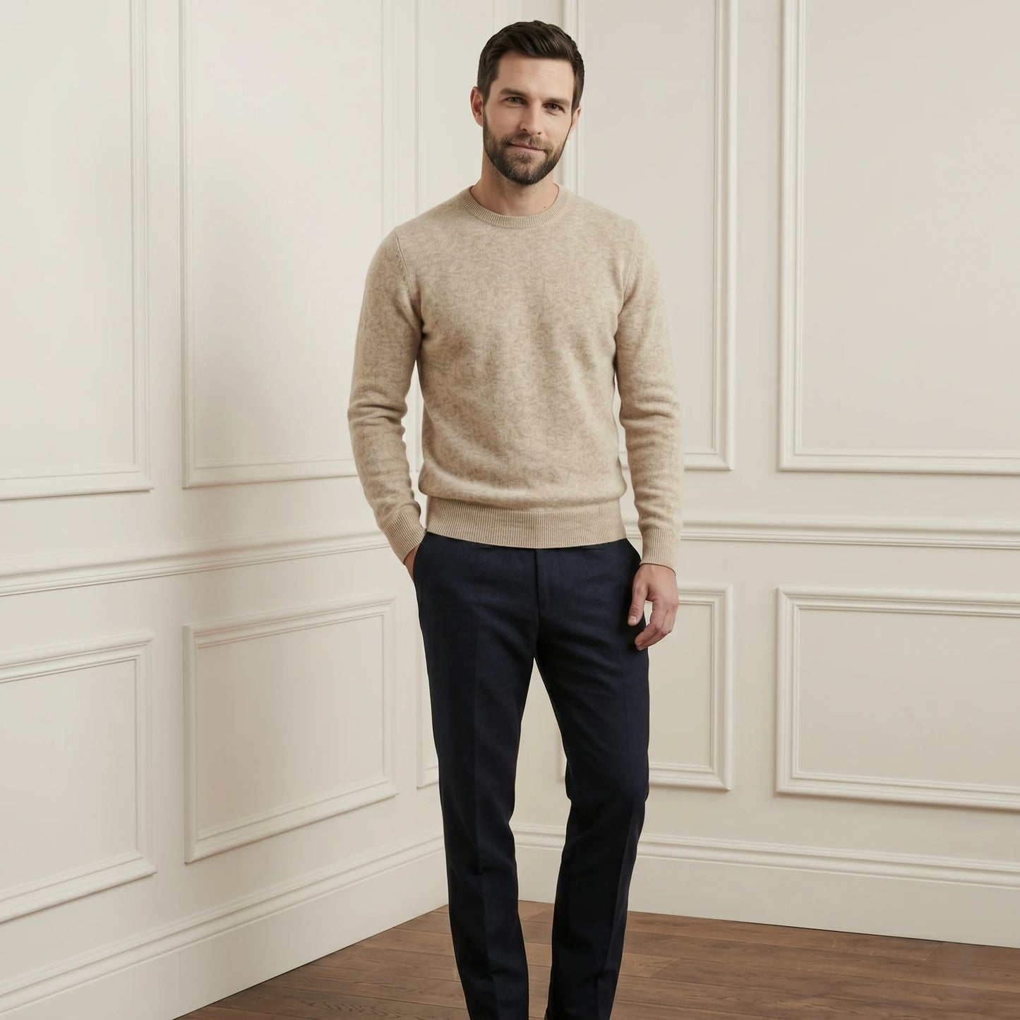 Oat Original Full Sleeve Crewneck Himalayan Cashmere Sweater