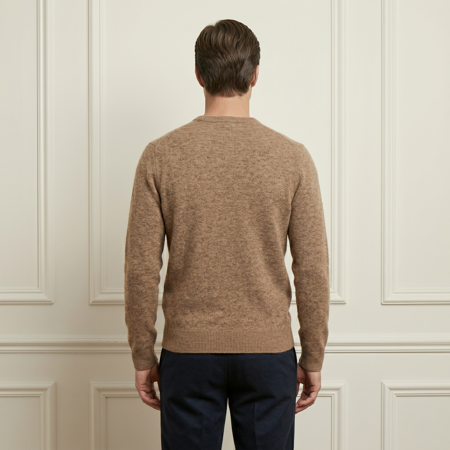 Executive Crewneck Undyed Himalayan Cashmere Sweater