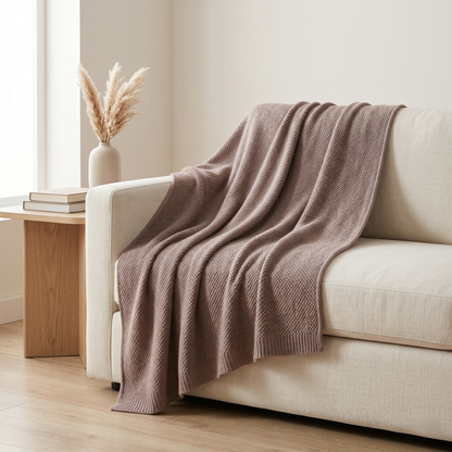 Heirloom Honeycomb Pure Himalayan Cashmere Throw
