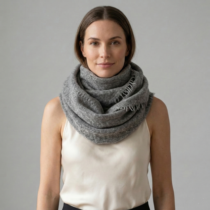 Pure 16-Micron Handknitted Cashmere Pashmina Shawl