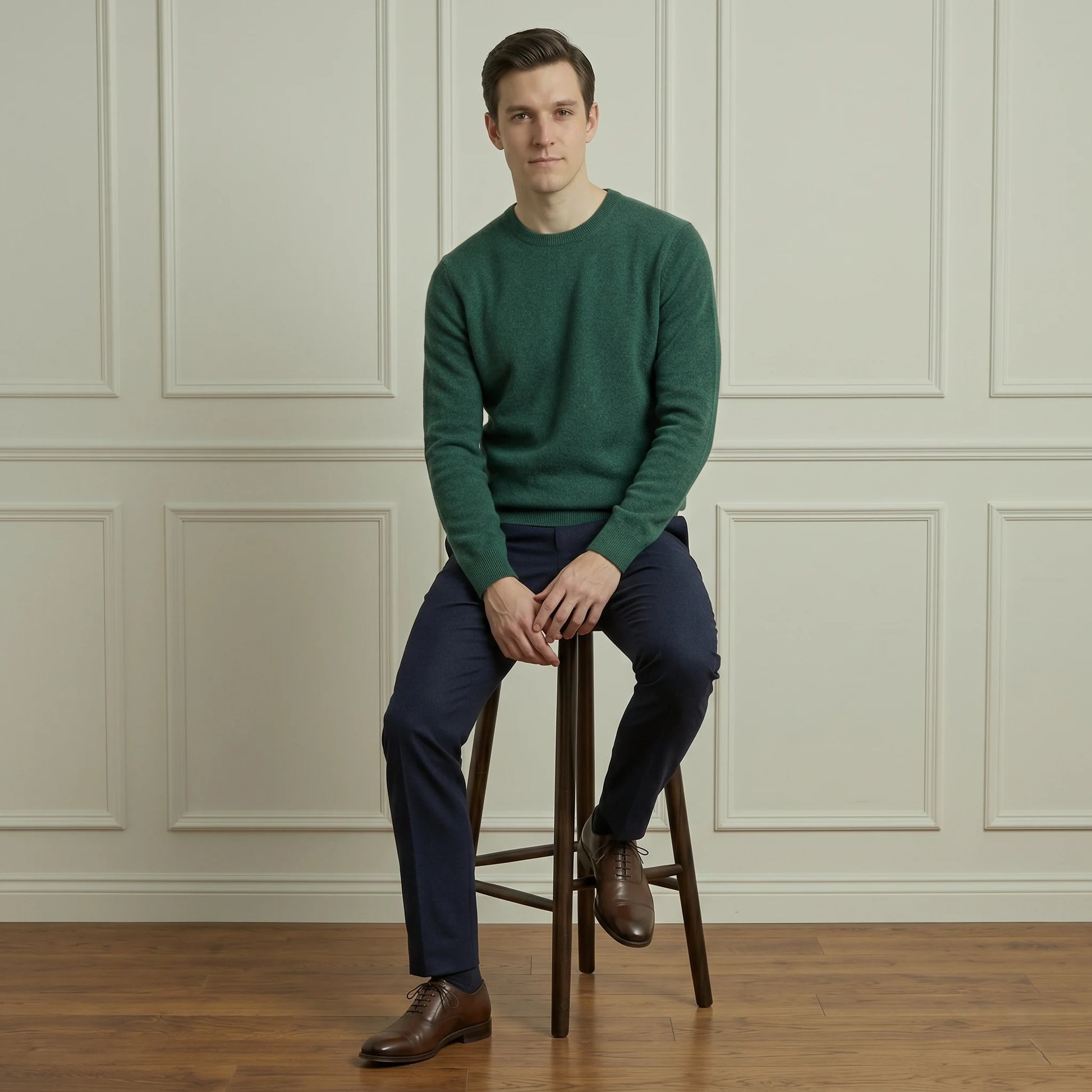 Premium quality Pine Original Crewneck Himalayan Cashmere Sweater