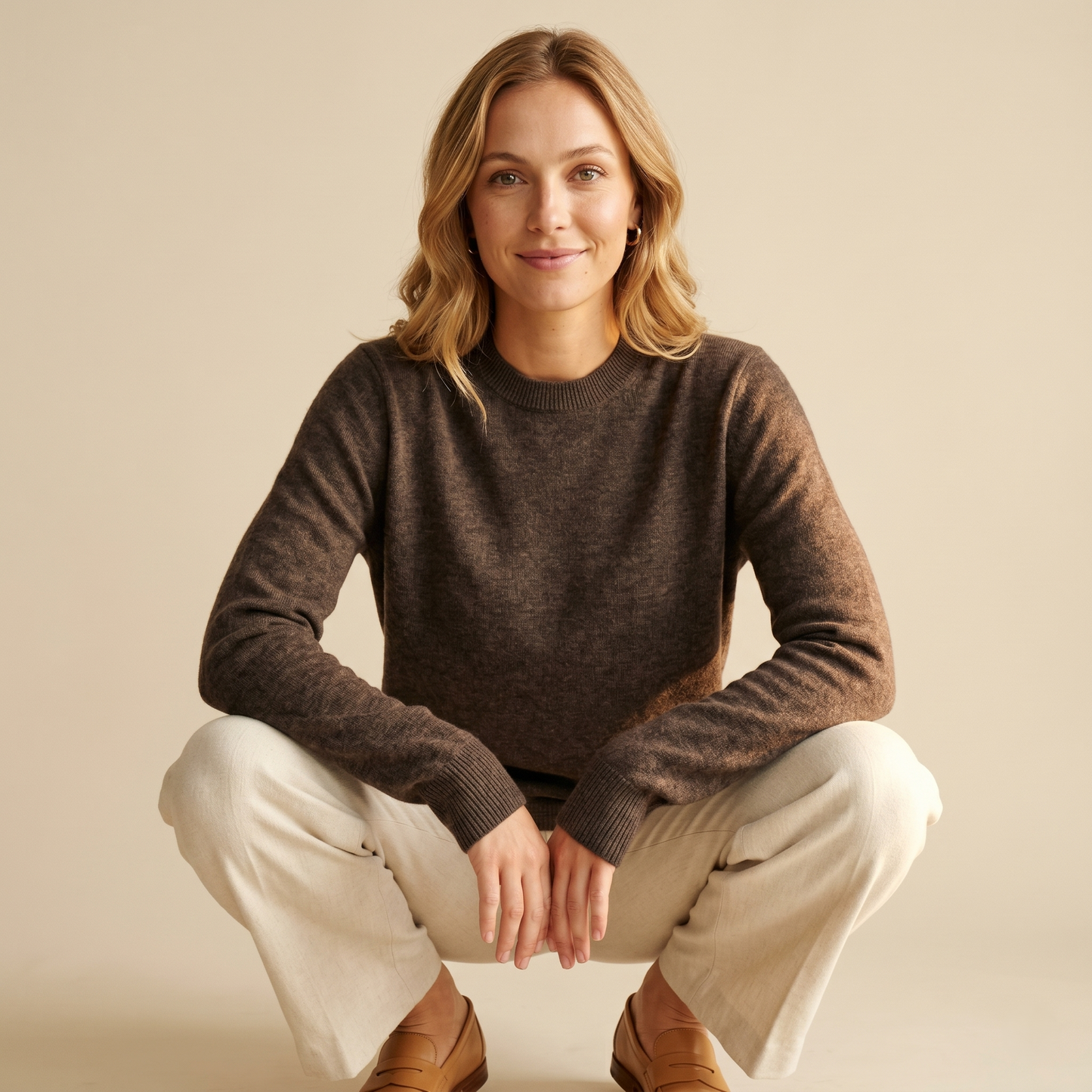 Himalayan Cashmere Original Crewneck Sweater For Women