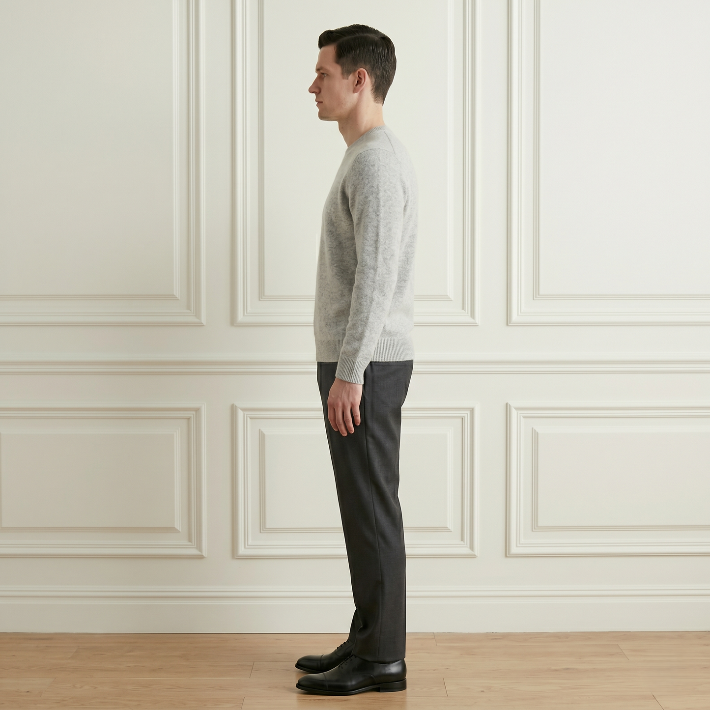 Executive Crewneck Undyed Himalayan Cashmere Sweater