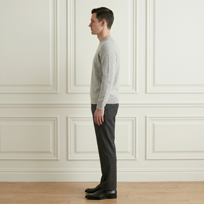 Executive Crewneck Undyed Himalayan Cashmere Sweater