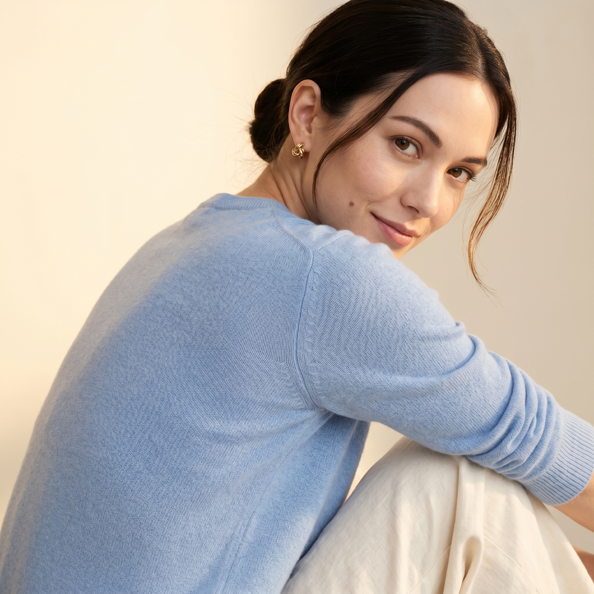 Himalayan Cashmere Original Crewneck Sweater For Women
