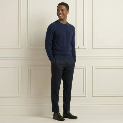 Premium Dark Navy Original Crewneck Himalayan Cashmere Sweater