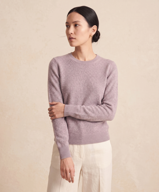 Himalayan Cashmere Original Crewneck Sweater For Women - Lilac