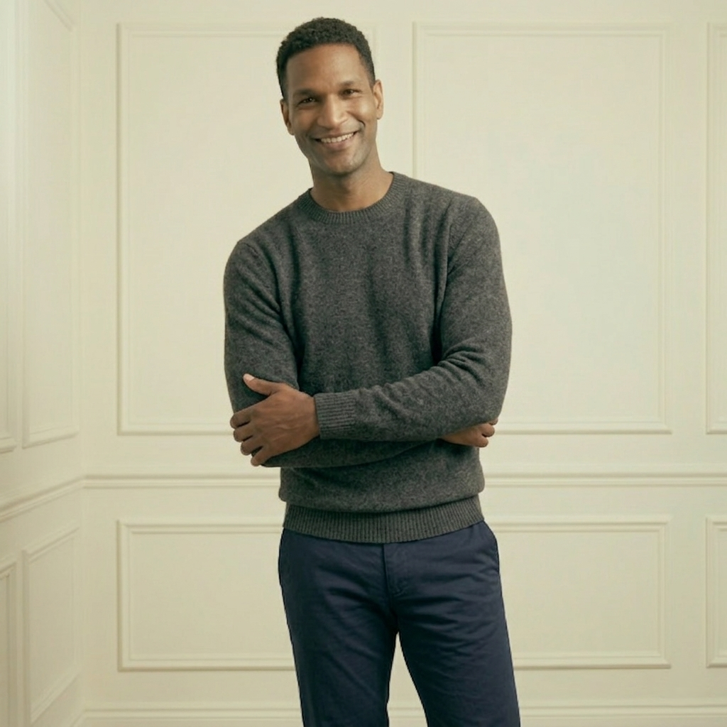 Executive Crewneck Undyed Himalayan Cashmere Sweater