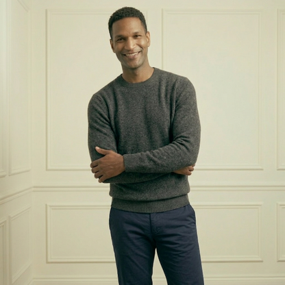 Executive Crewneck Undyed Himalayan Cashmere Sweater