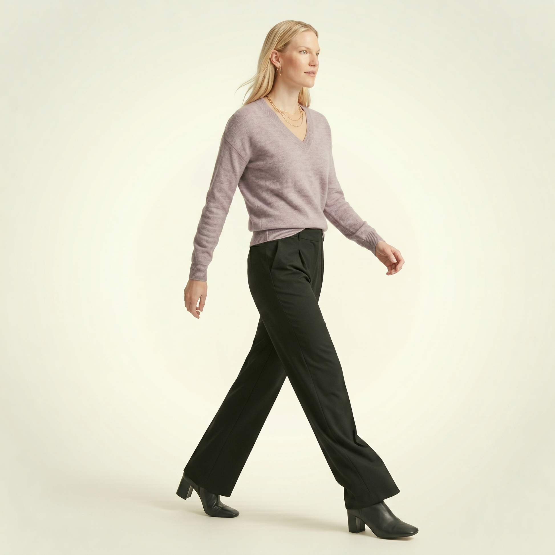 V-Neck Himalayan Cashmere Sweater For Women