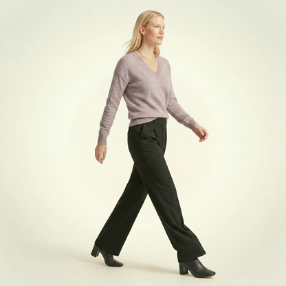 V-Neck Himalayan Cashmere Sweater For Women