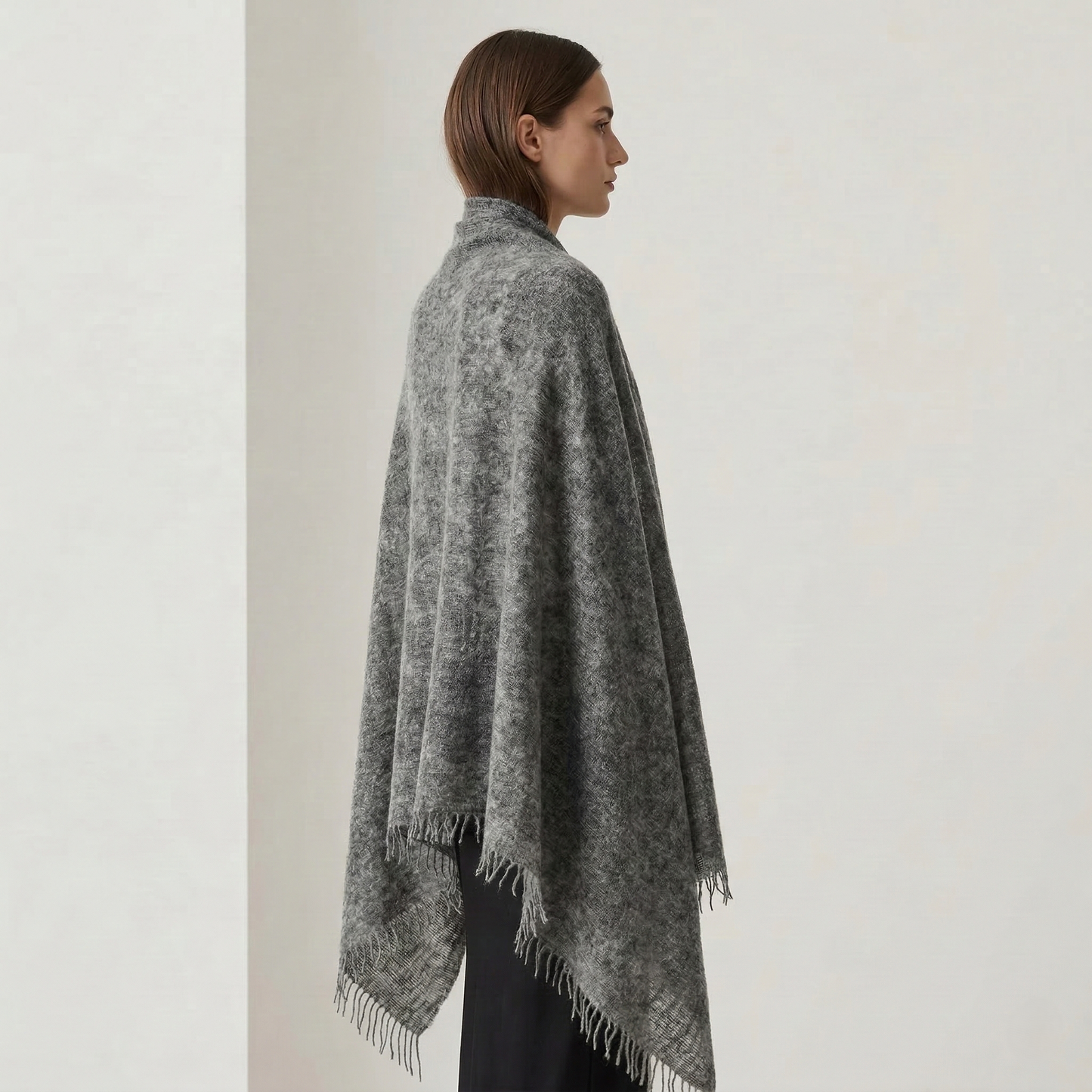 Pure 16-Micron Handknitted Cashmere Pashmina Shawl