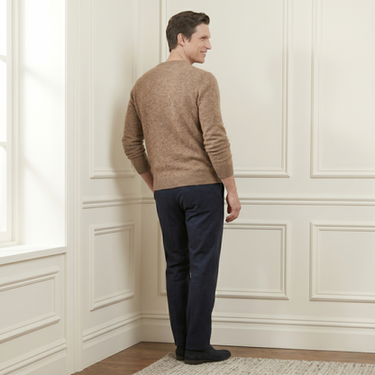 Executive Crewneck Undyed Himalayan Cashmere Sweater