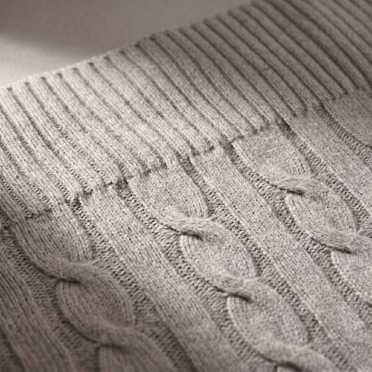 Heirloom Cable-Knit Pure Himalayan Cashmere Throw