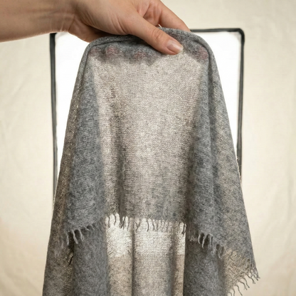 Pure 16-Micron Handknitted Cashmere Pashmina Shawl