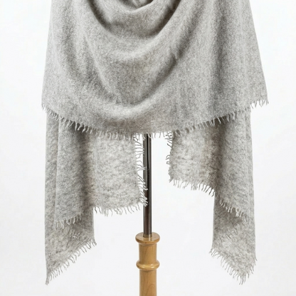 Pure 16-Micron Handknitted Cashmere Pashmina Shawl