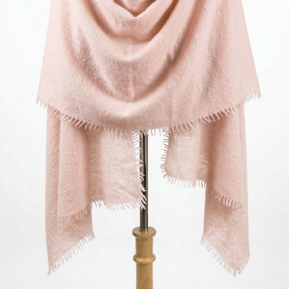 Pure 16-Micron Handknitted Cashmere Pashmina Shawl - 28×84 IN