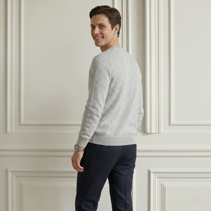Executive Crewneck Undyed Himalayan Cashmere Sweater