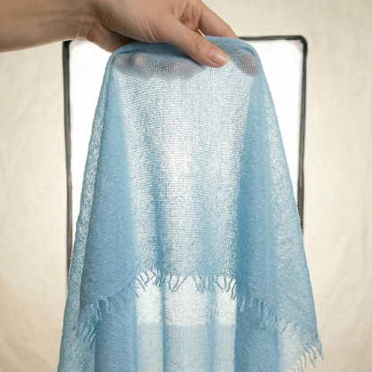 Pure 16-Micron Handknitted Cashmere Pashmina Shawl - 28×84 IN