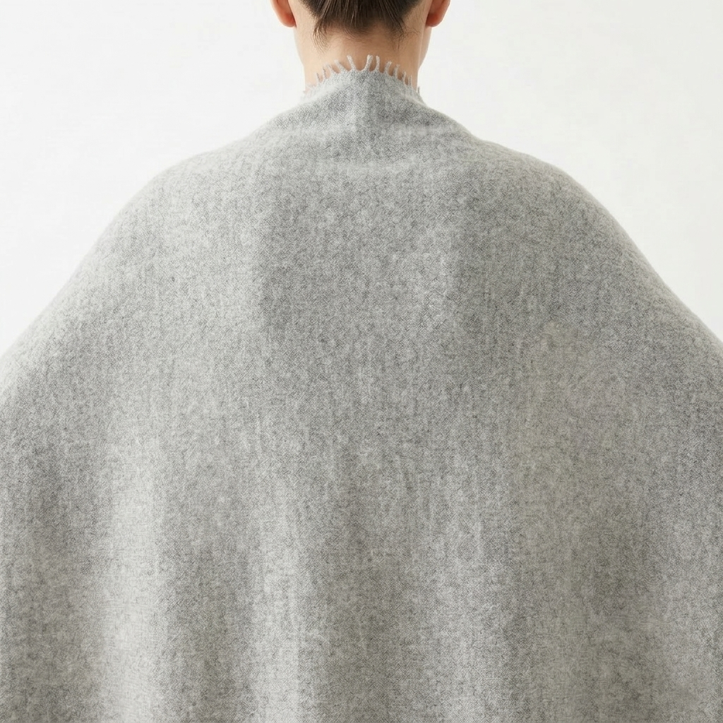 Pure 16-Micron Handknitted Cashmere Pashmina Shawl