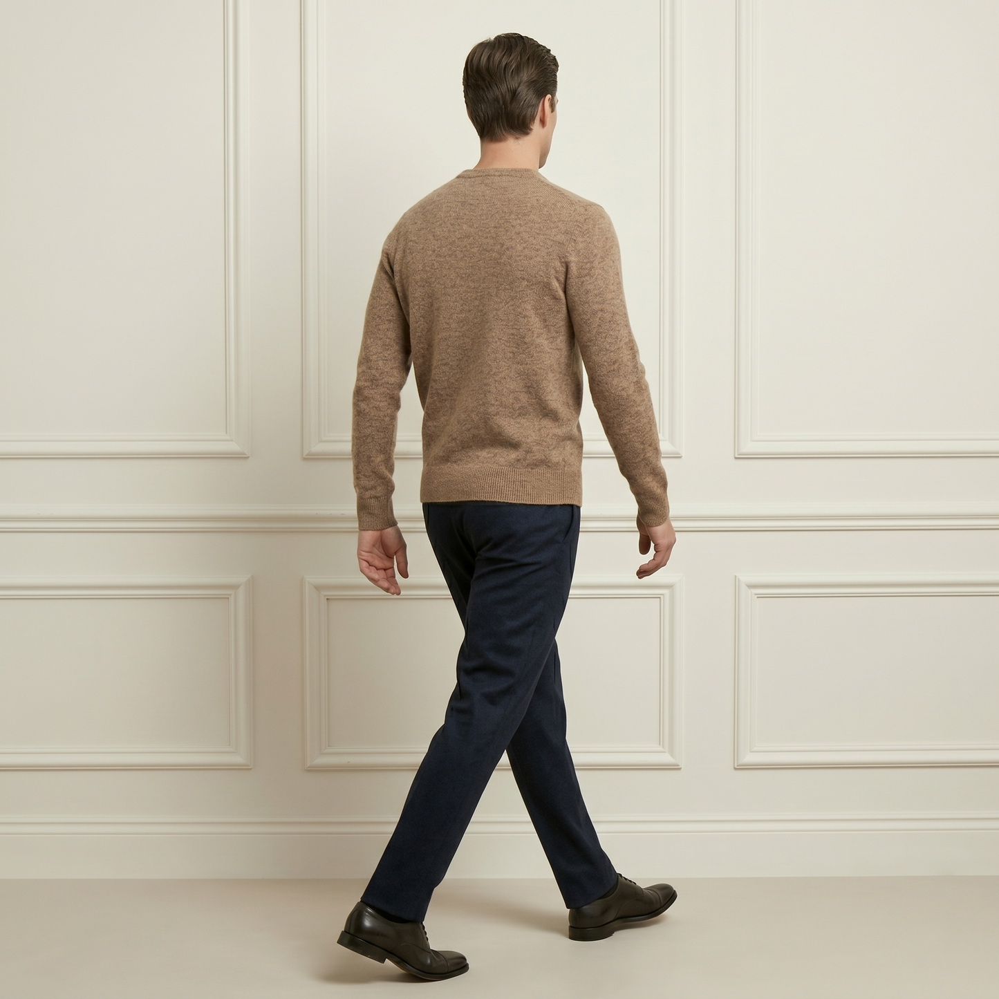 Executive Crewneck Undyed Himalayan Cashmere Sweater