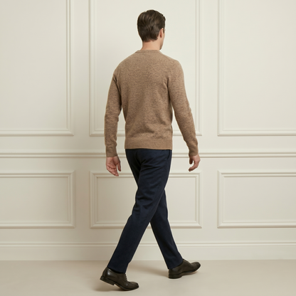Executive Crewneck Undyed Himalayan Cashmere Sweater