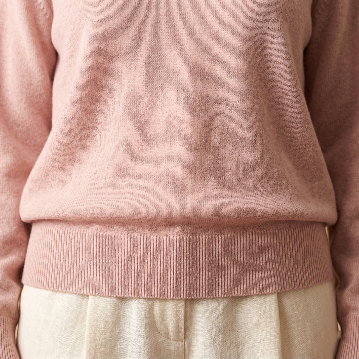 V-Neck Himalayan Cashmere Sweater For Women