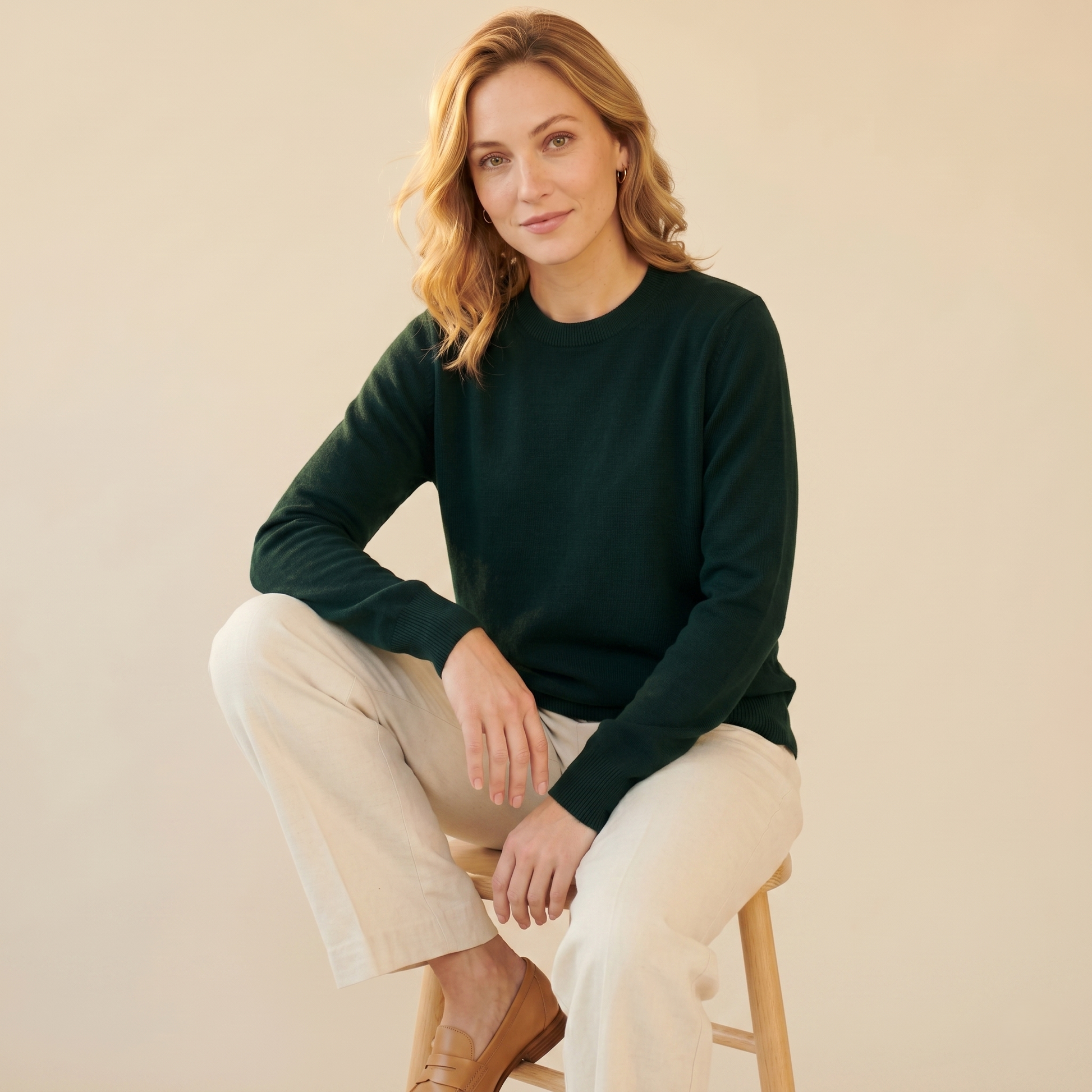 Himalayan Cashmere Original Crewneck Sweater For Women