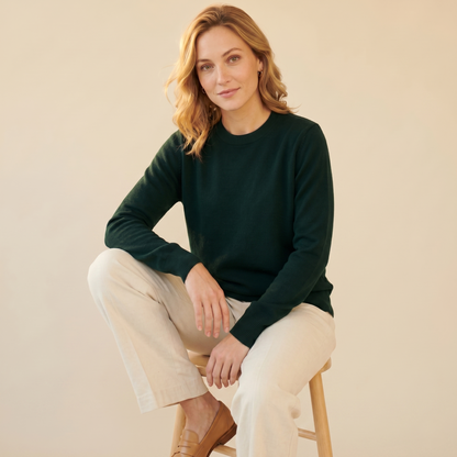 Himalayan Cashmere Original Crewneck Sweater For Women