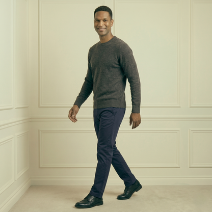 Executive Crewneck Undyed Himalayan Cashmere Sweater