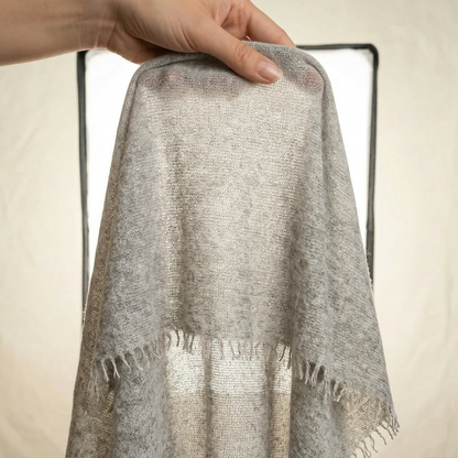 Pure 16-Micron Handknitted Cashmere Pashmina Shawl