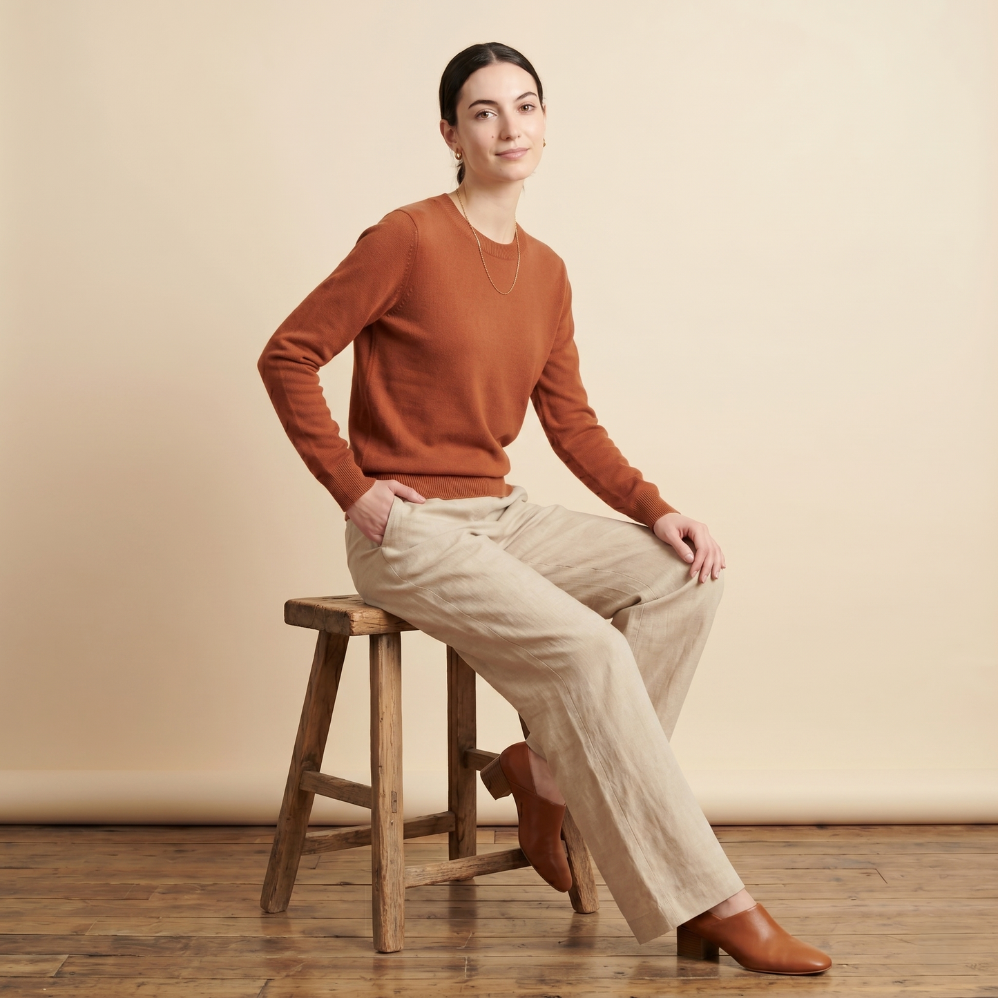 Himalayan Cashmere Original Crewneck Sweater For Women