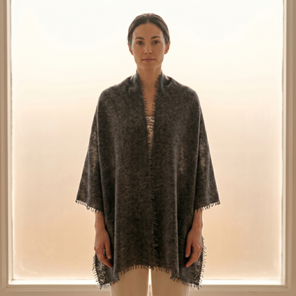 Pure 16-Micron Handknitted Cashmere Pashmina Shawl