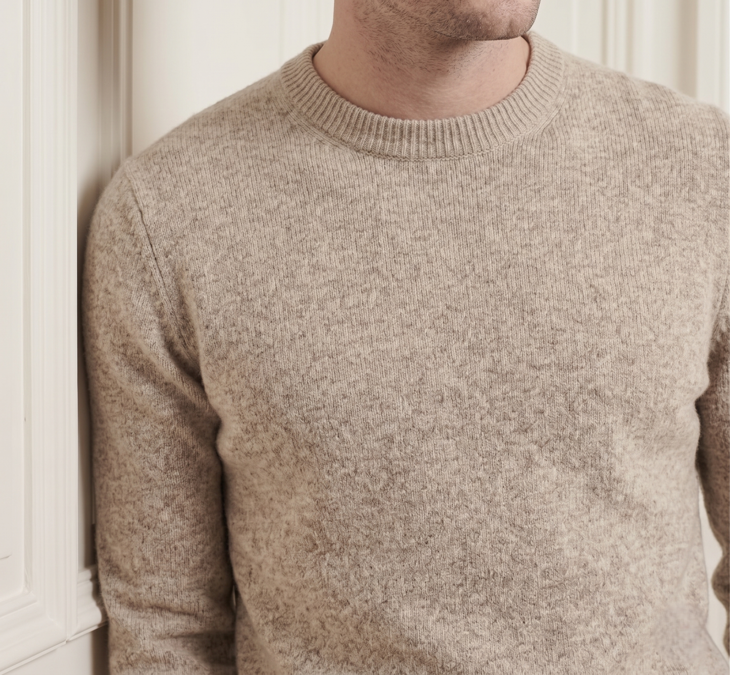Executive Crewneck Undyed Himalayan Cashmere Sweater