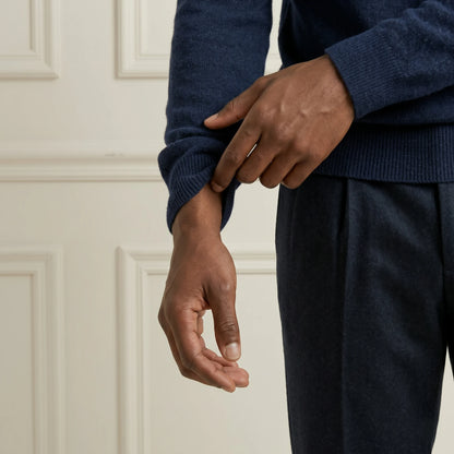 Exclusive Dark Navy Crewneck Himalayan Cashmere Full Sleeve Sweater