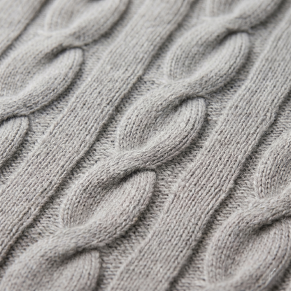 Heirloom Cable-Knit Pure Himalayan Cashmere Throw