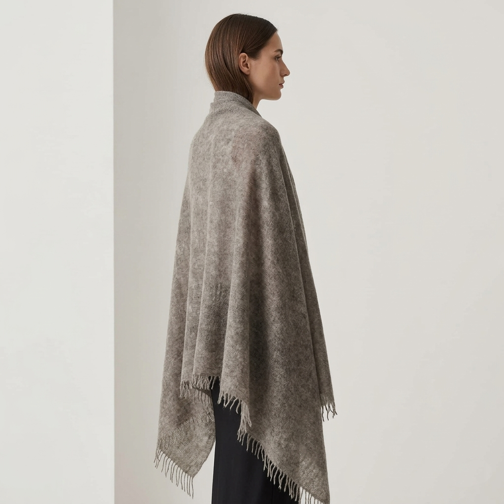 Pure 16-Micron Handknitted Cashmere Pashmina Shawl