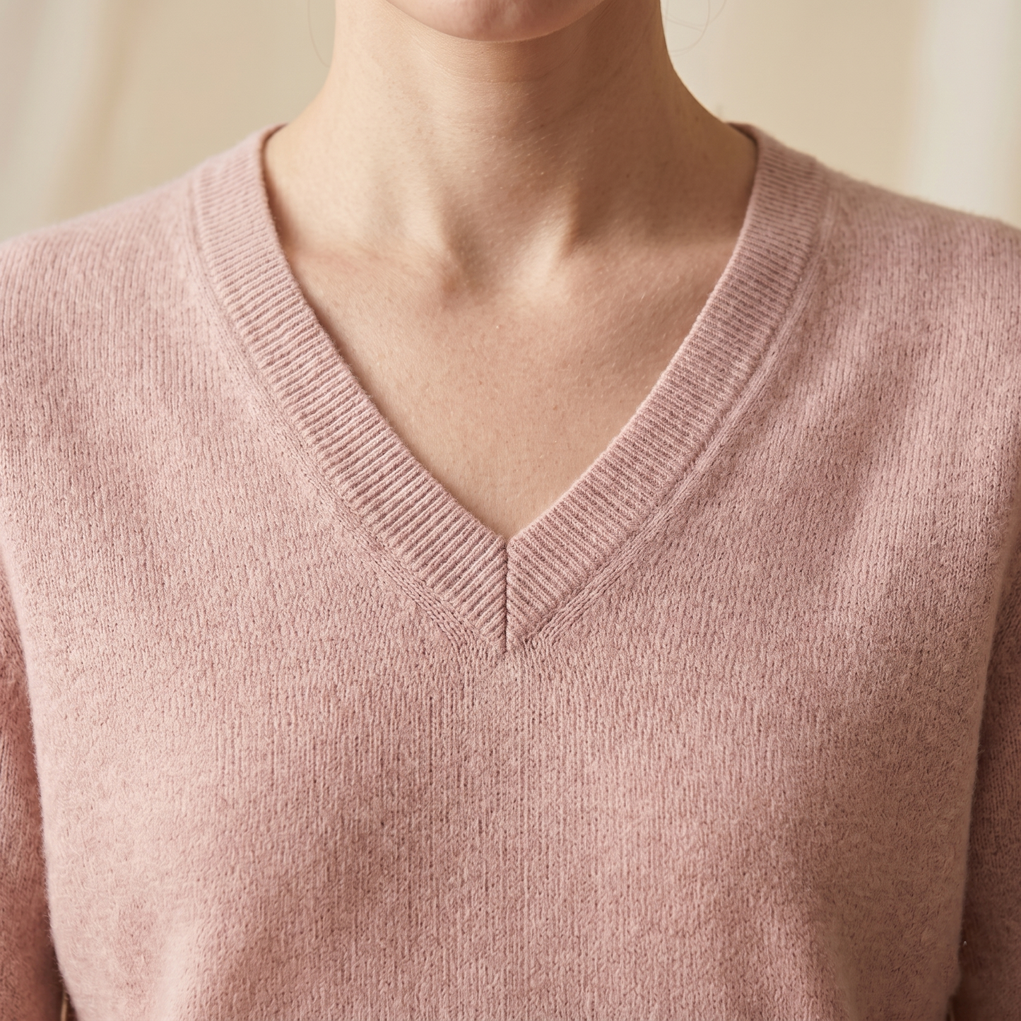 V-Neck Himalayan Cashmere Sweater For Women