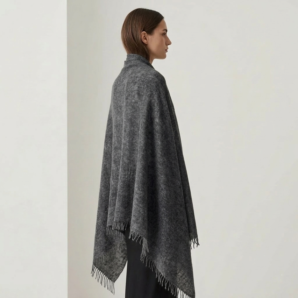 Pure 16-Micron Handknitted Cashmere Pashmina Shawl
