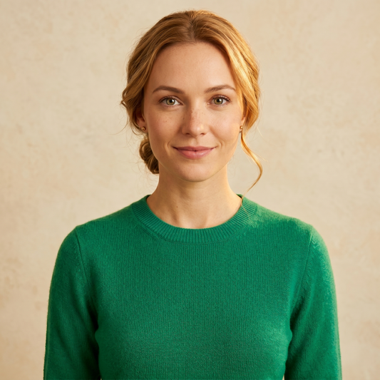Himalayan Cashmere Original Crewneck Sweater For Women - Kelly Green