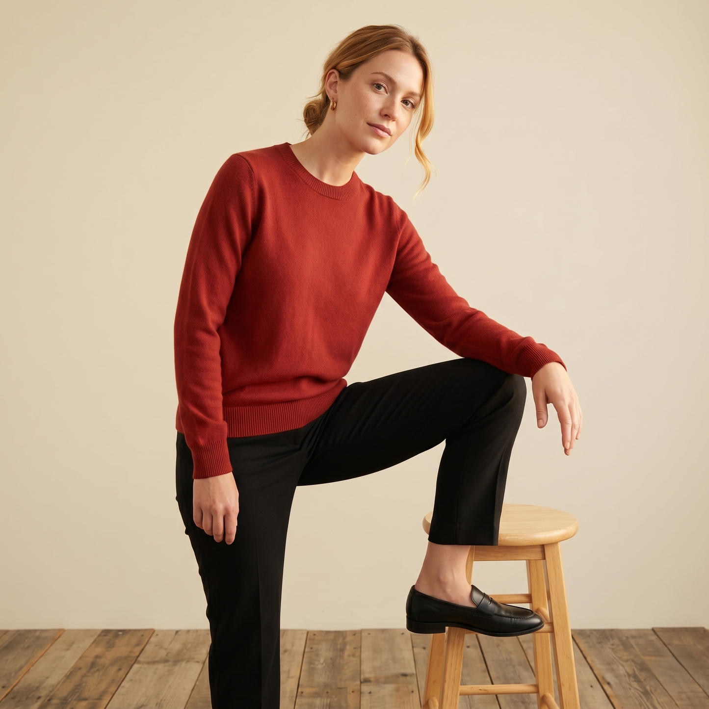 Himalayan Cashmere Original Crewneck Sweater For Women
