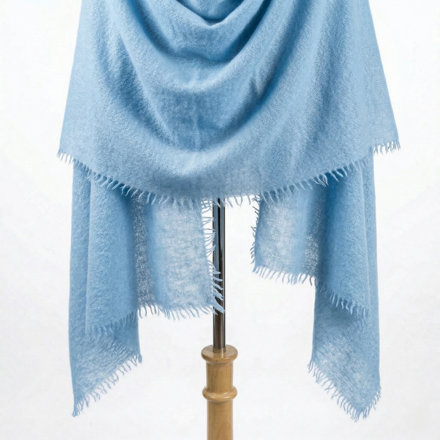 Pure 16-Micron Handknitted Cashmere Pashmina Shawl - 28×84 IN