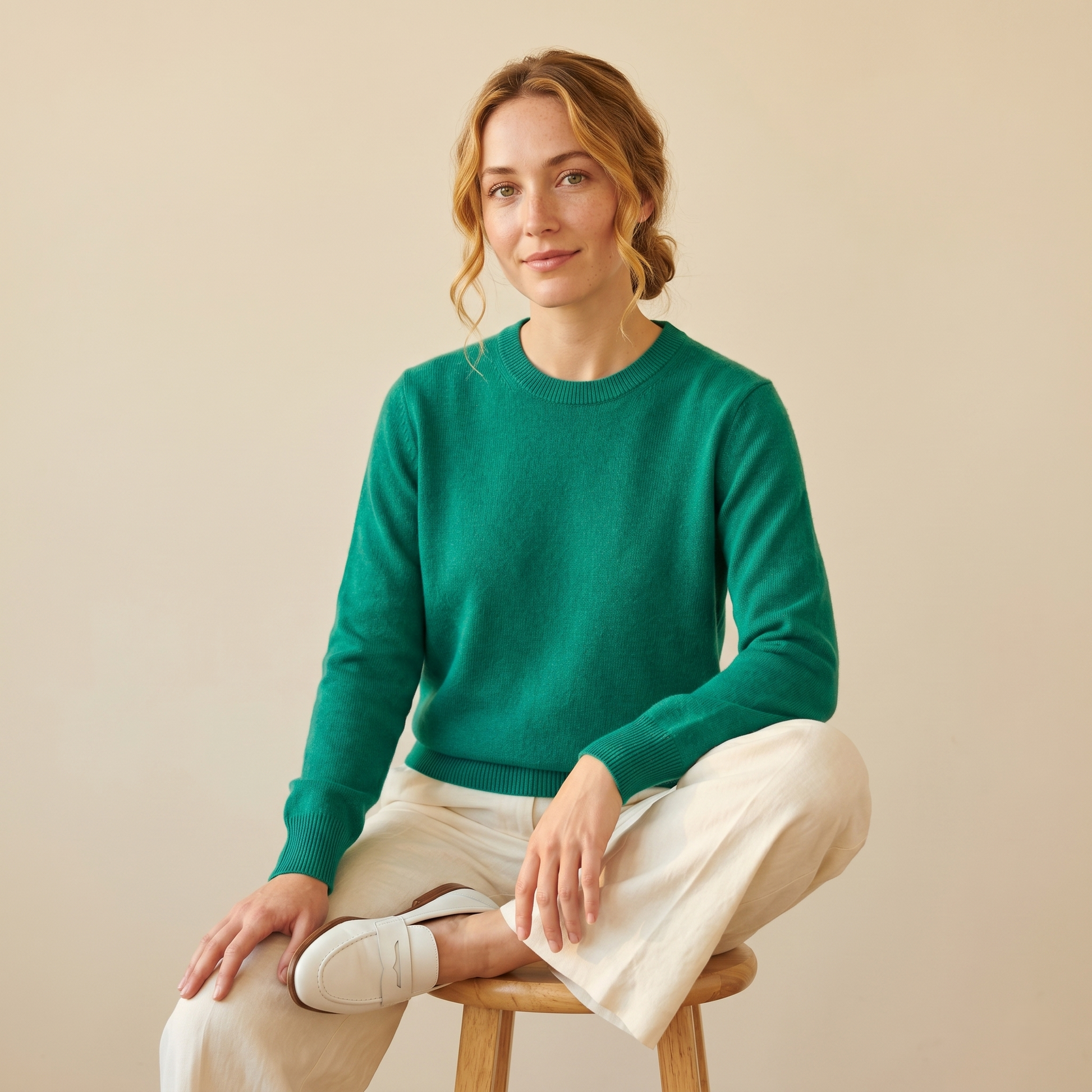 Himalayan Cashmere Original Crewneck Sweater For Women