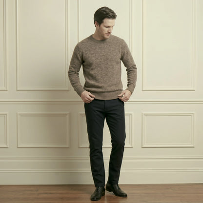 Brown Original Crewneck Himalayan Cashmere full sleeve Sweater for men