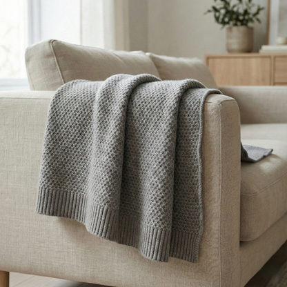 Heirloom Honeycomb Pure Himalayan Cashmere Throw