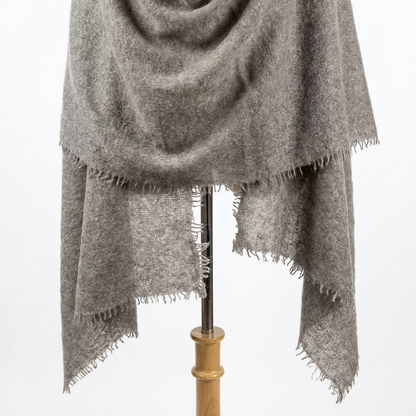 Pure 16-Micron Handknitted Cashmere Pashmina Shawl